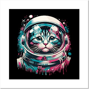 Space Astronaut Cat Gifts Space Cat Posters and Art